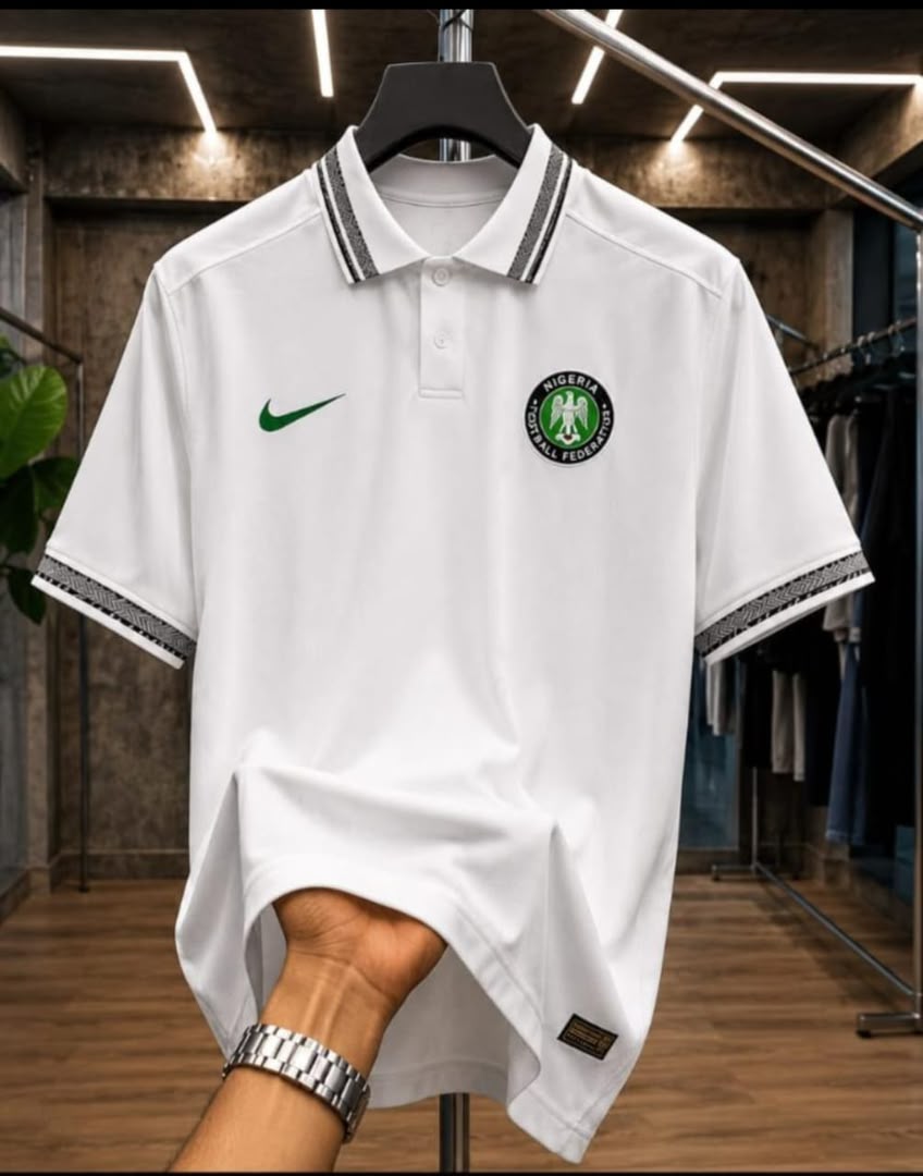Nigeria White Polo Shirt