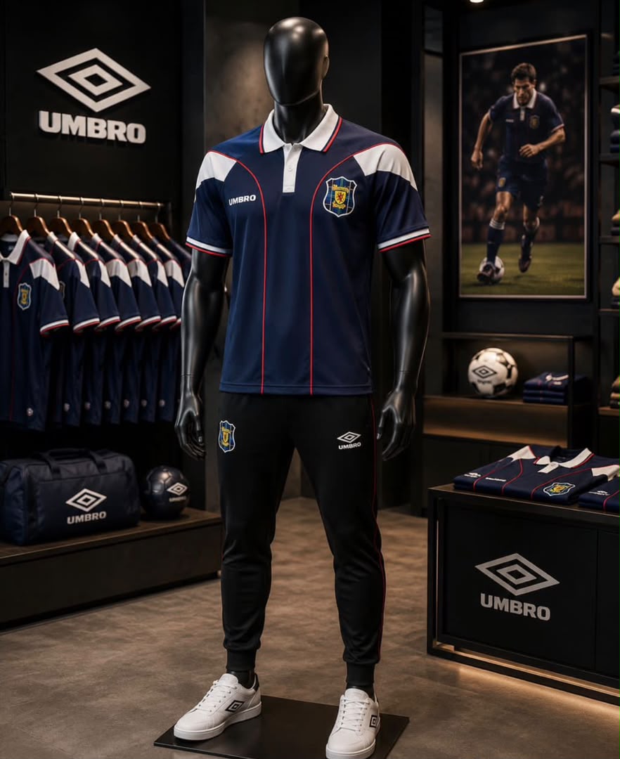 Scotland Retro Polo Jersey – Navy Blue