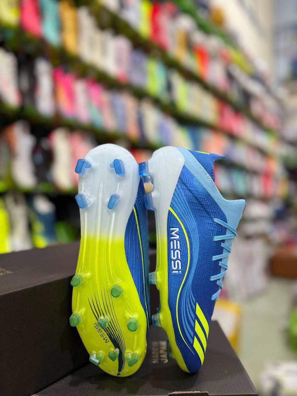 Adidas F50 Messi Elite FG Football Boots – Blue/Volt